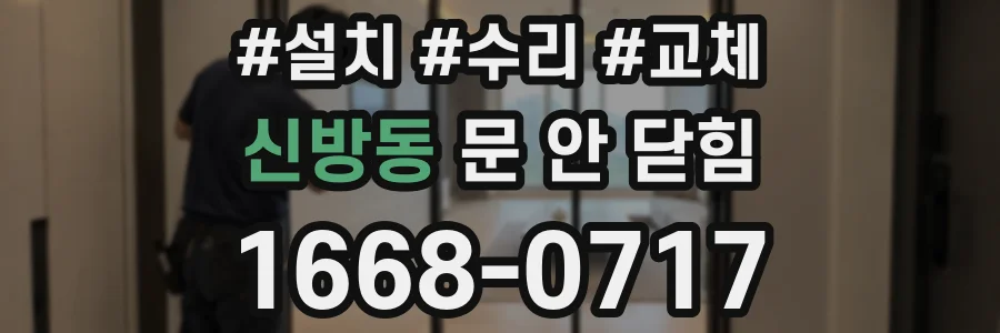 신방동 문 안 닫힘