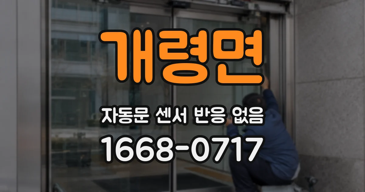 개령면 자동문 센서 반응 없음