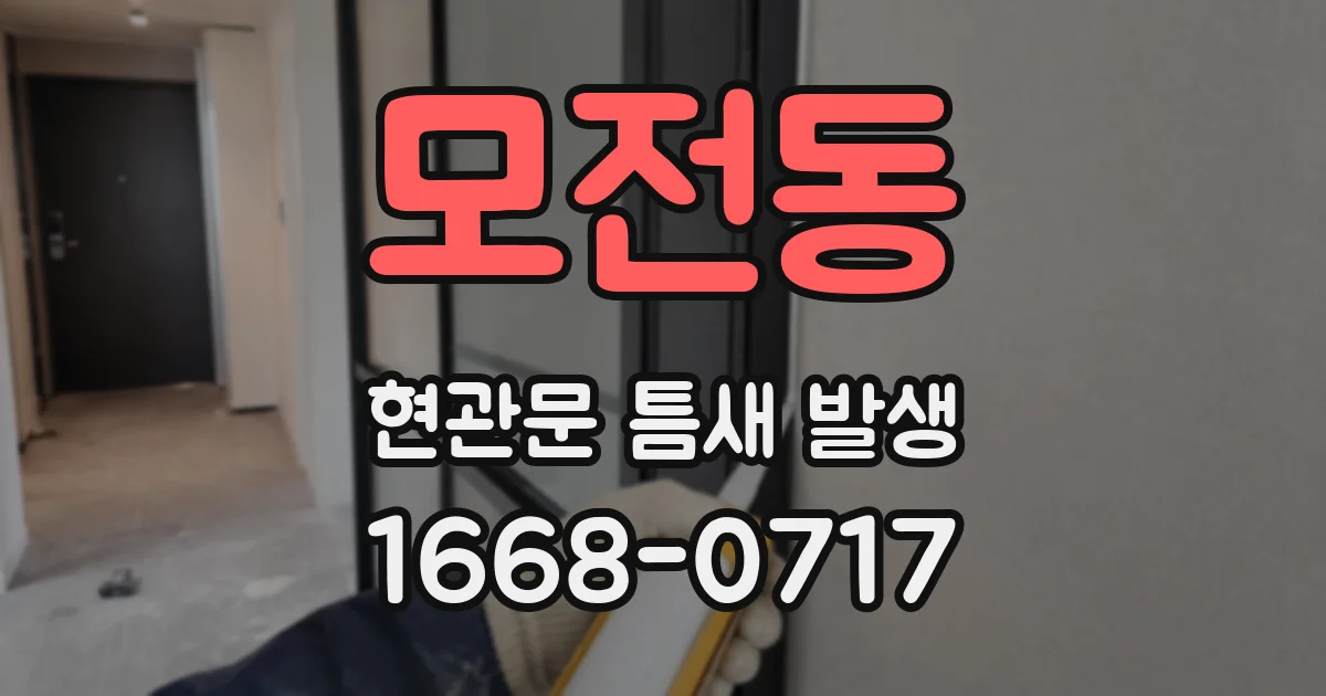 모전동 현관문 틈새 발생