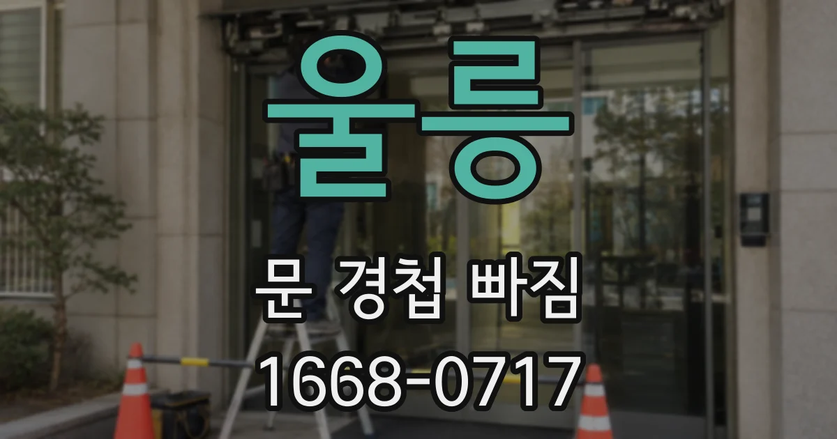 울릉 문 경첩 빠짐