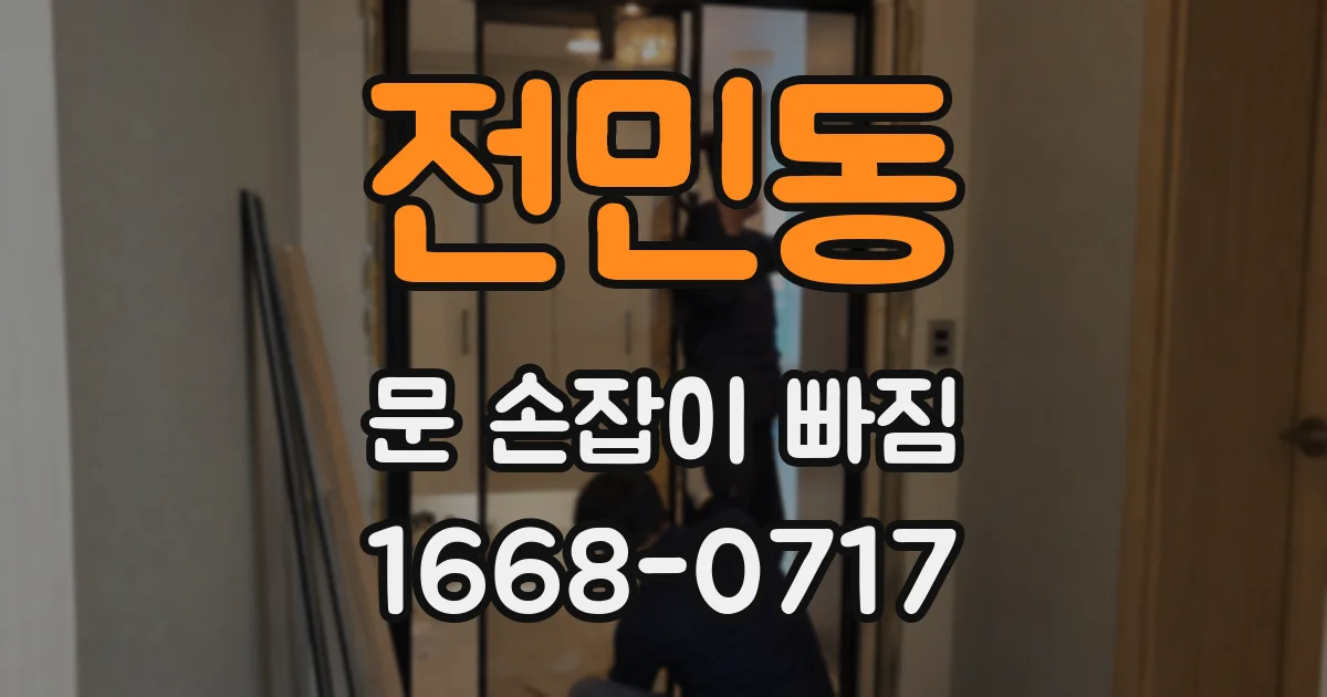 전민동 문 손잡이 빠짐