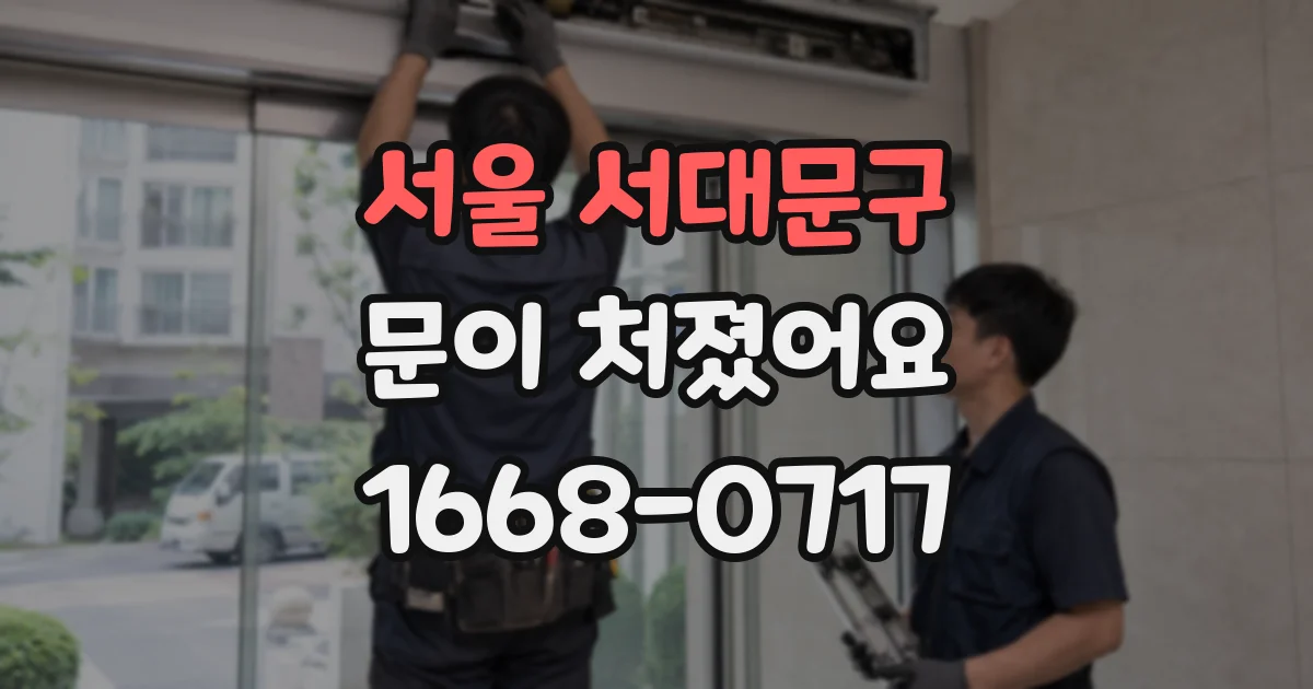 서울 서대문구 문이 처졌어요