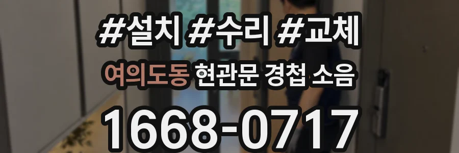 여의도동 현관문 경첩 소음