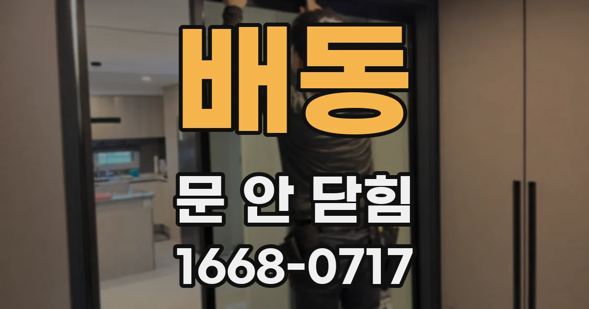 배동 문 안 닫힘