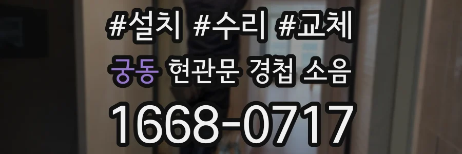 궁동 현관문 경첩 소음