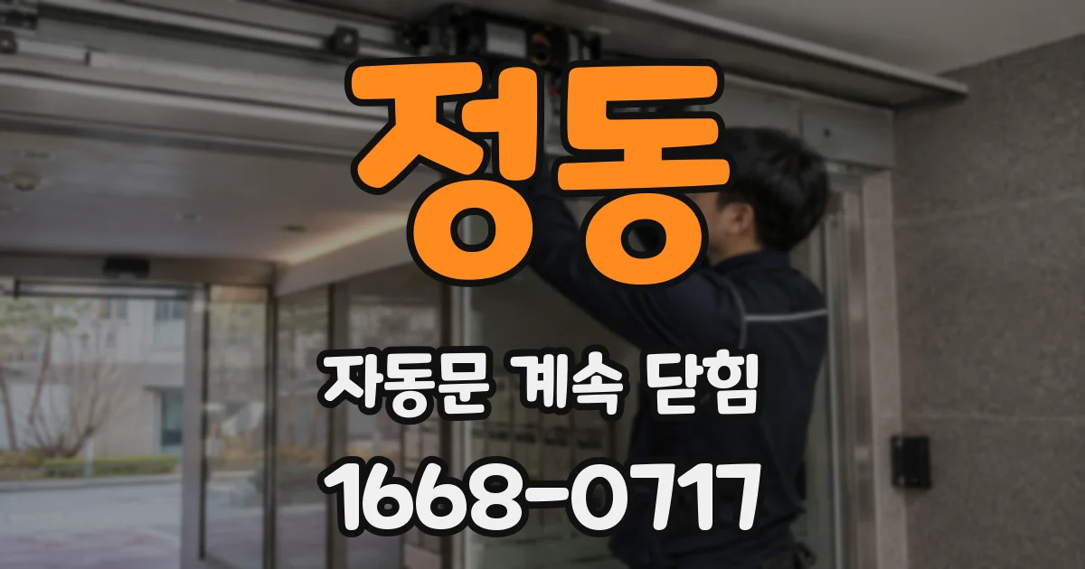 정동 자동문 계속 닫힘