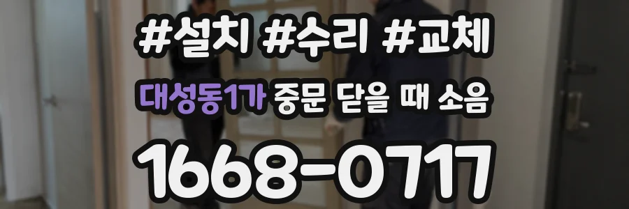 대성동1가 중문 닫을 때 소음