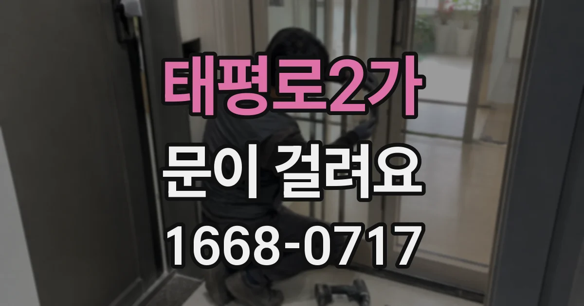 태평로2가 문이 걸려요
