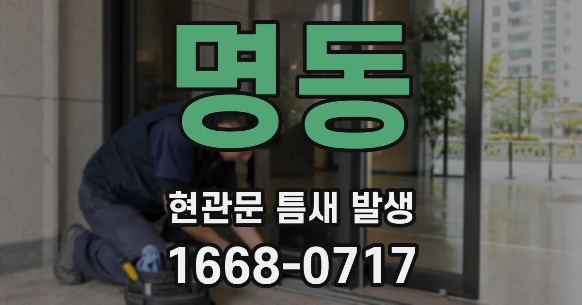 명동 현관문 틈새 발생