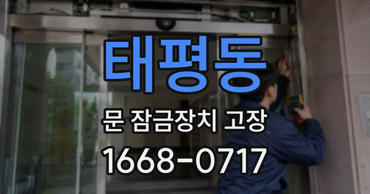 태평동 문 잠금장치 고장