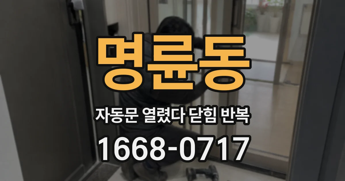 명륜동 자동문 열렸다 닫힘 반복 증상은 문이 열렸다가 바로 다시 닫히거나, 멈춘 뒤 다시 작동하는 식으로 나타납니다.