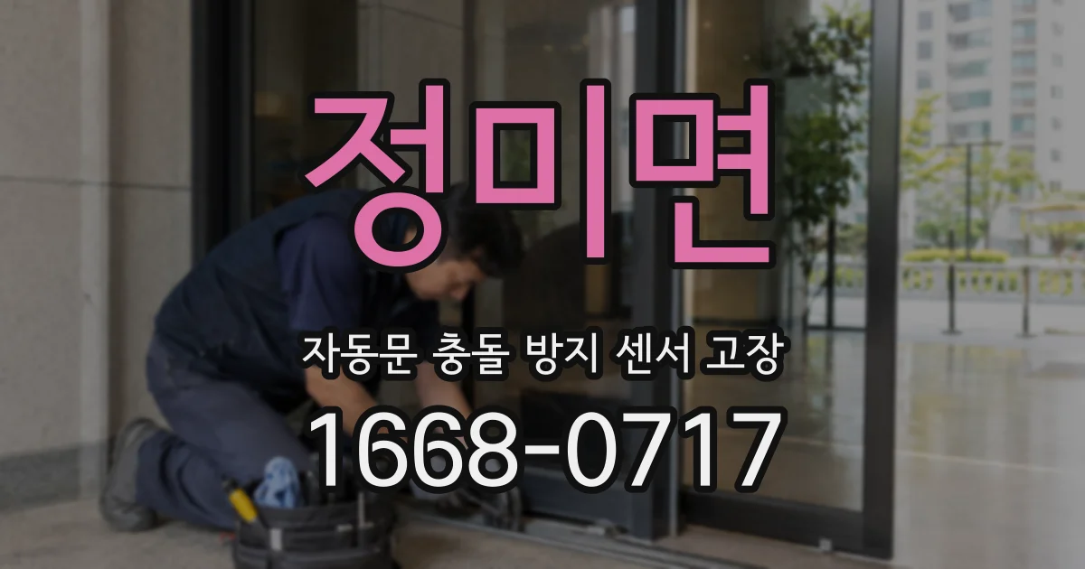 정미면 자동문 충돌 방지 센서 고장