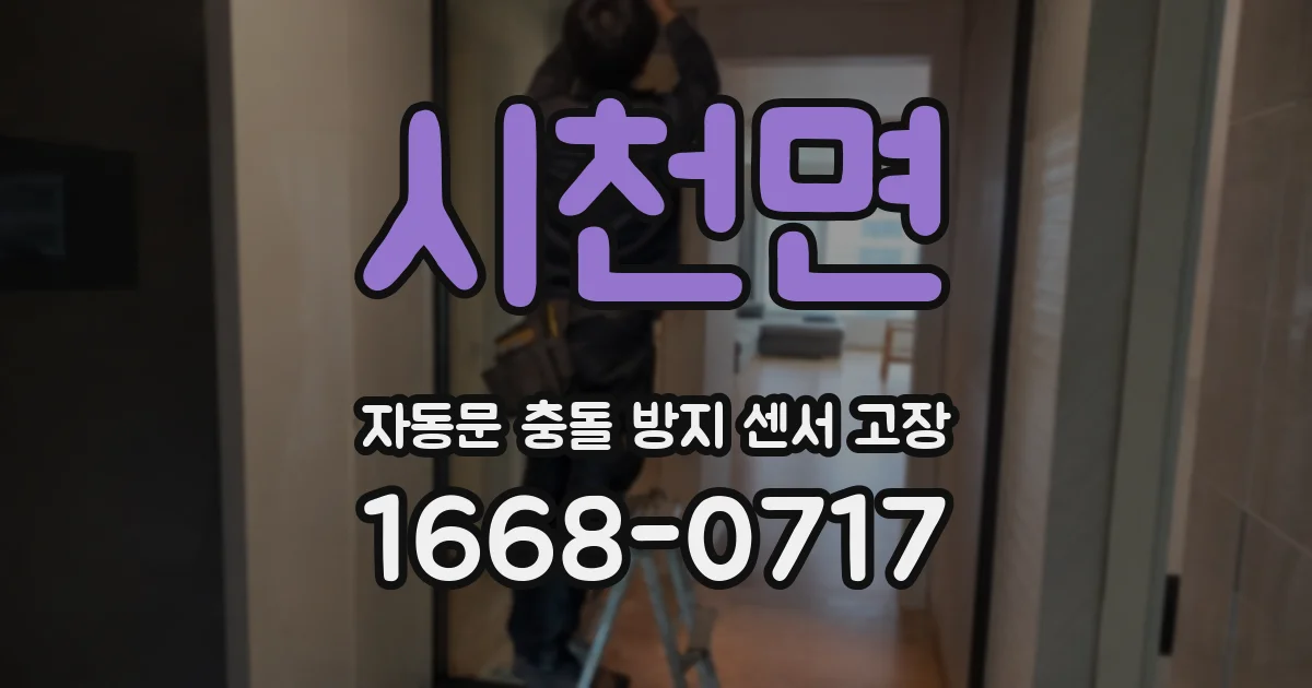 시천면 자동문 충돌 방지 센서 고장