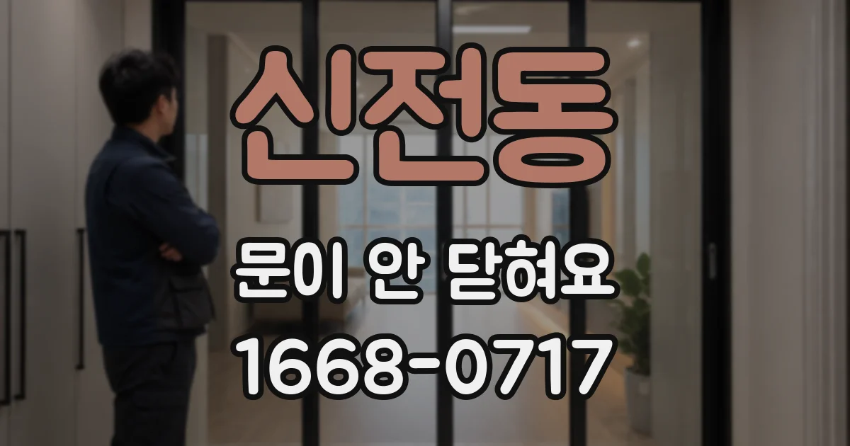 신전동 문이 안 닫혀요
