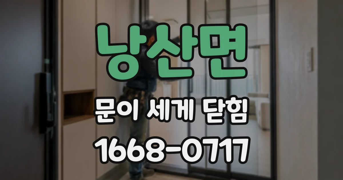 낭산면 문이 세게 닫힘