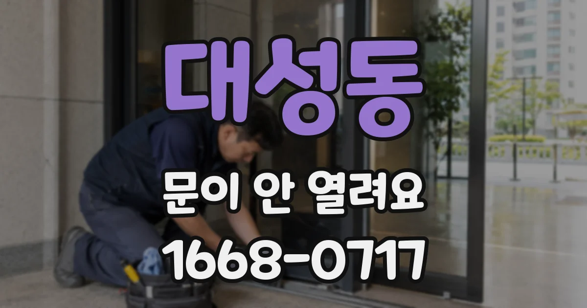 대성동 문이 안 열려요