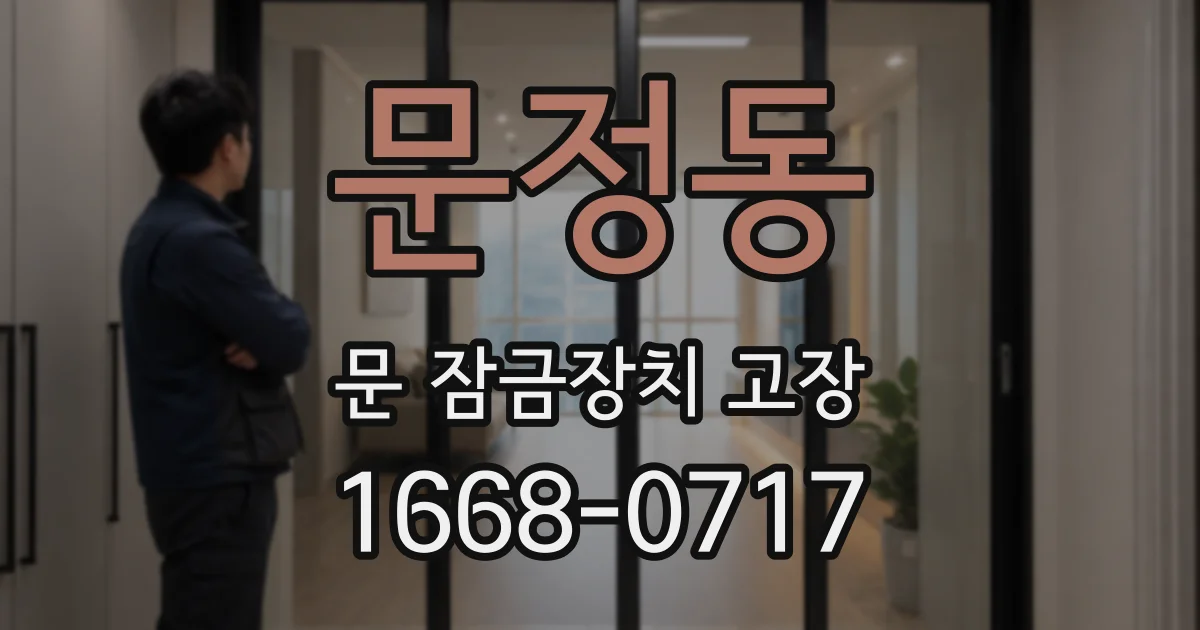 문정동 문 잠금장치 고장