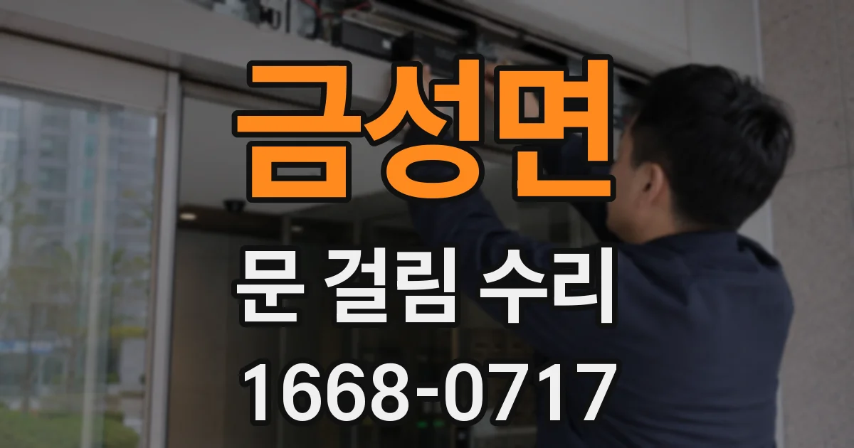 금성면 문 걸림 수리