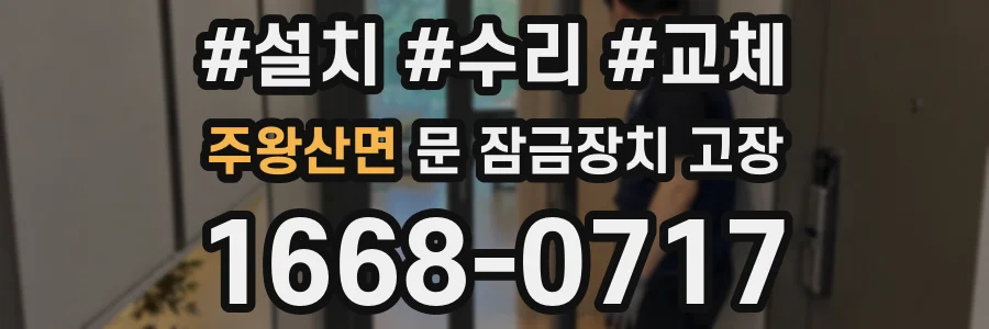 주왕산면 문 잠금장치 고장