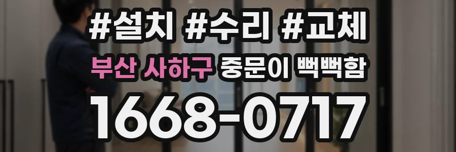 부산 사하구 중문이 뻑뻑함