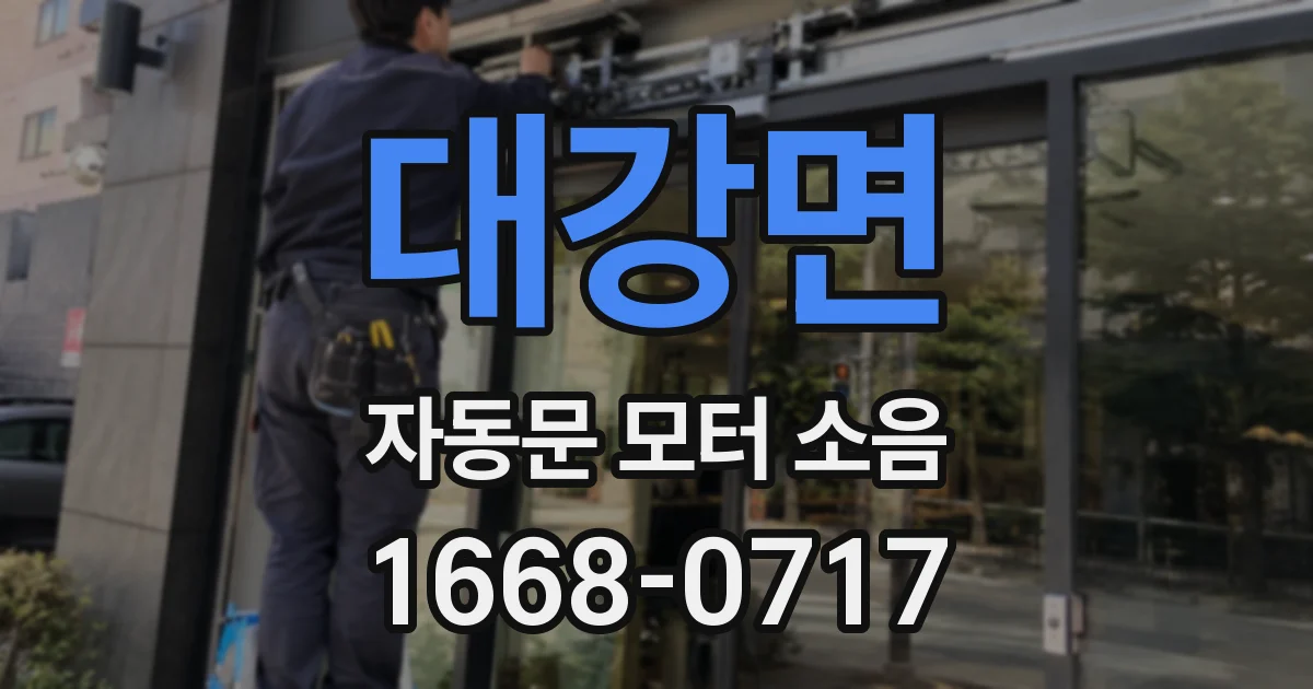 대강면 자동문 모터 소음