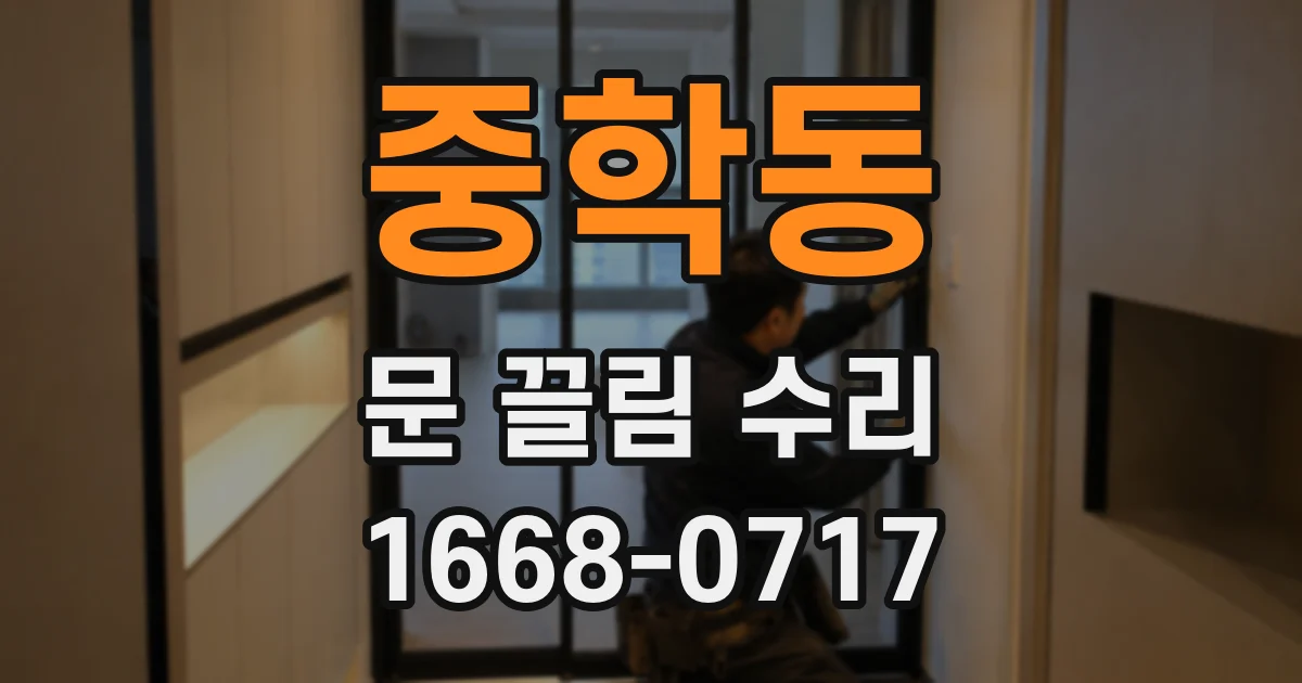 중학동 문 끌림 수리