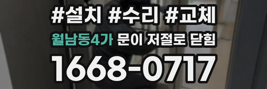 월남동4가 문이 저절로 닫힘