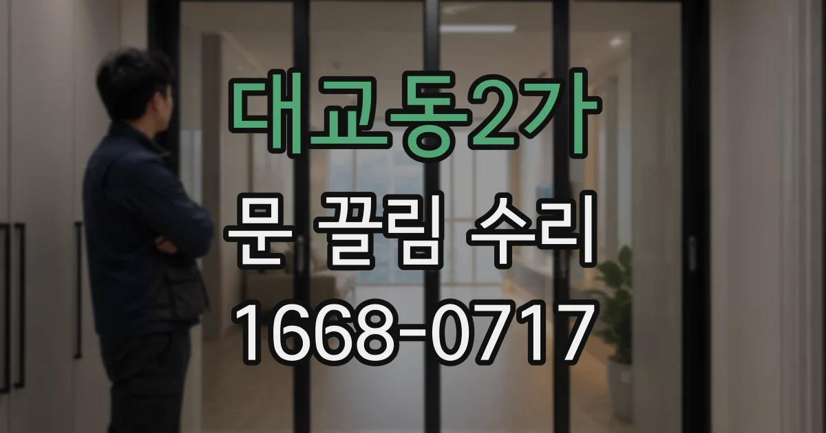 대교동2가 문 끌림 수리