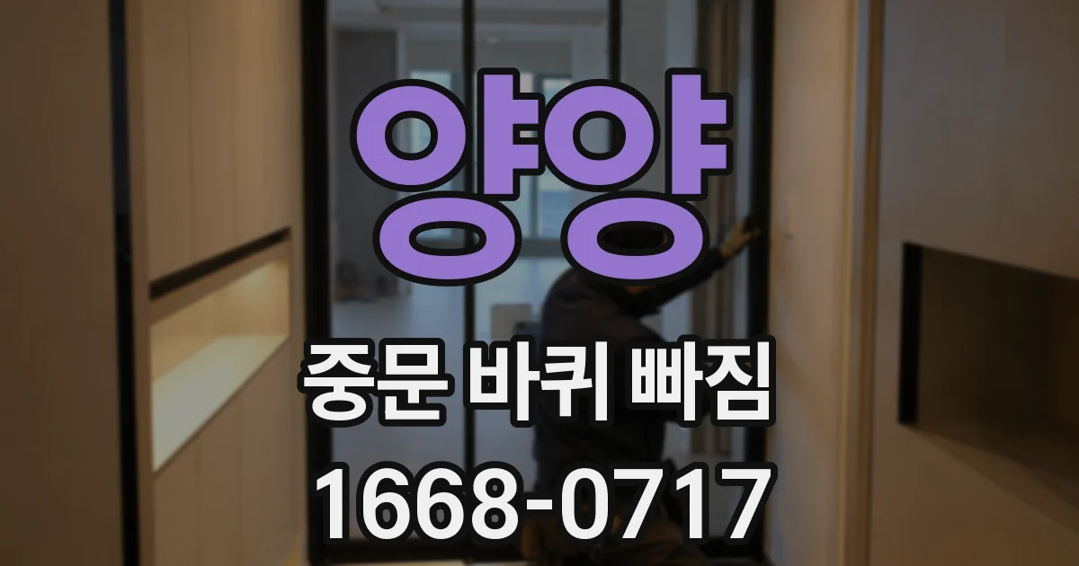 양양 중문 바퀴 빠짐