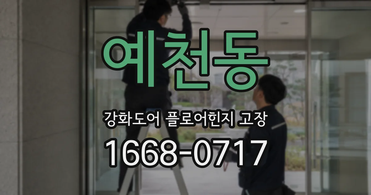 예천동 강화도어 플로어힌지 고장