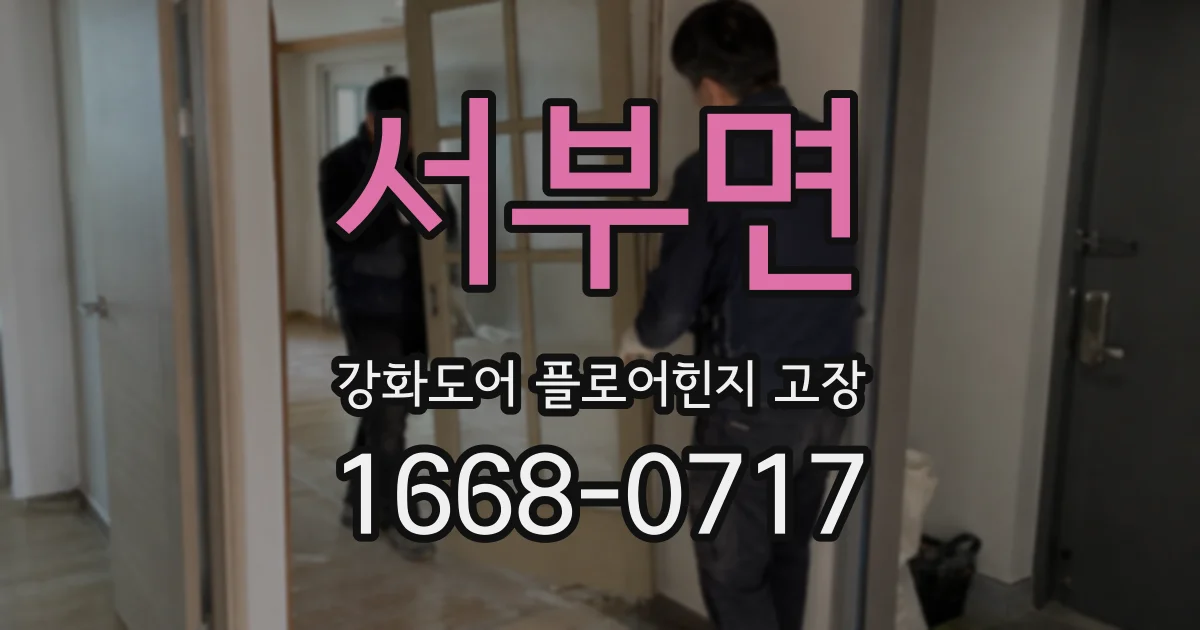 서부면 강화도어 플로어힌지 고장