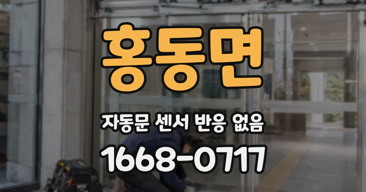 홍동면 자동문 센서 반응 없음