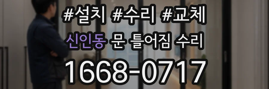 신인동 문 틀어짐 수리