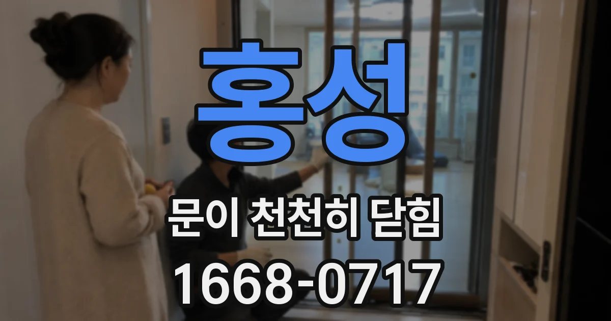 홍성 문이 천천히 닫힘