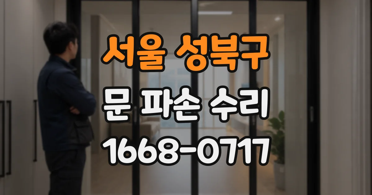 서울 성북구 문 파손 수리
