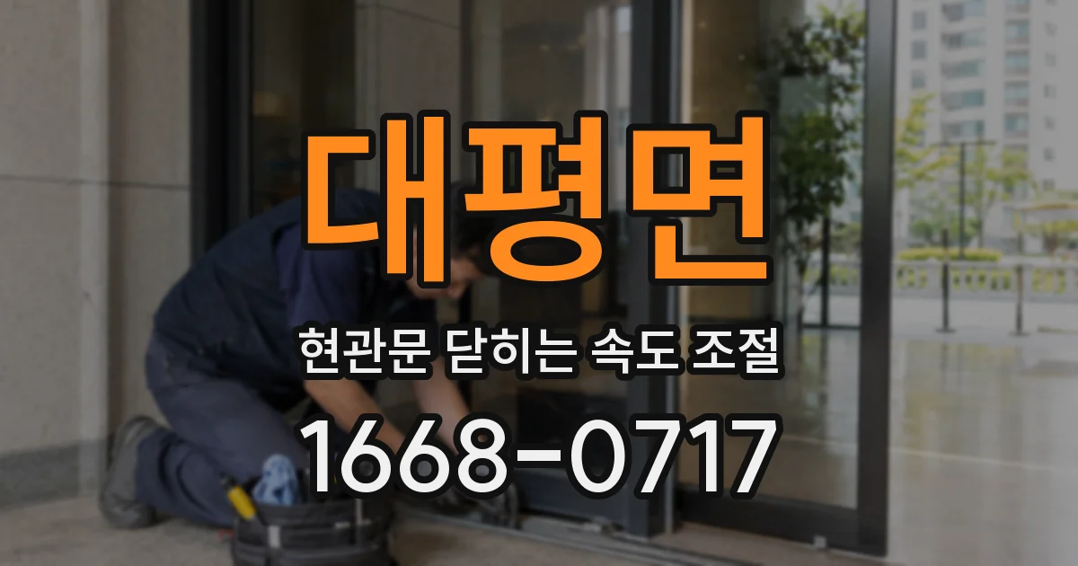 대평면 현관문 닫히는 속도 조절