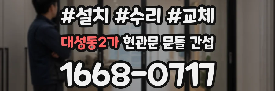 대성동2가 현관문 문틀 간섭