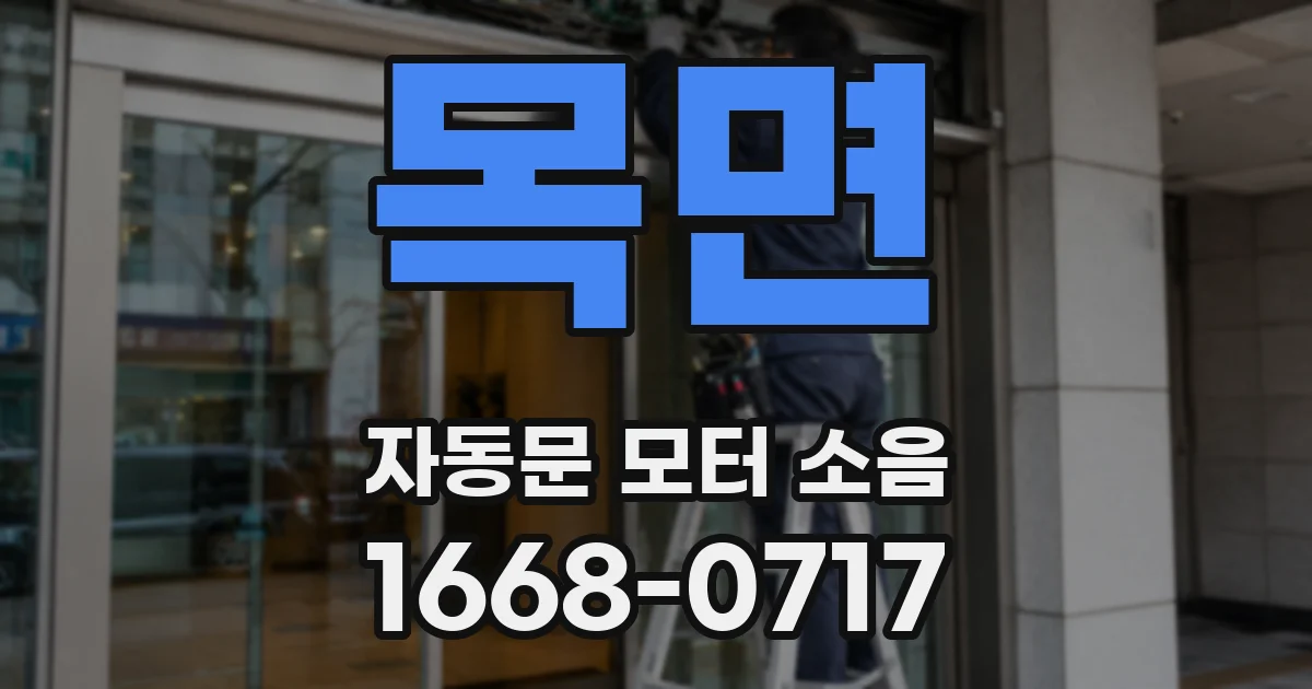 목면 자동문 모터 소음