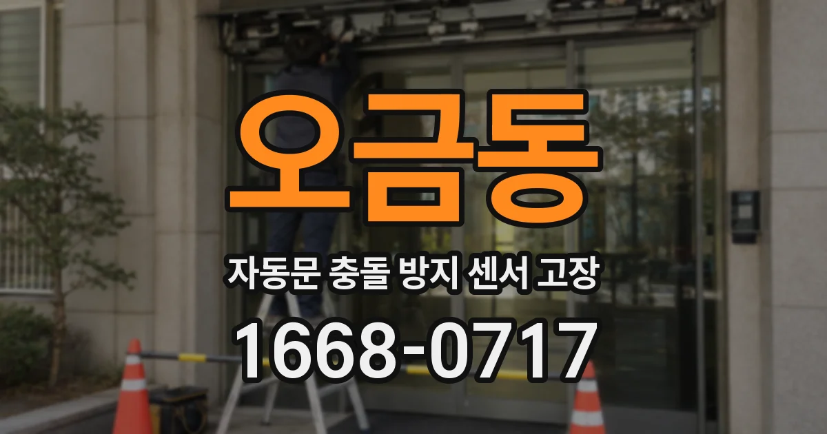 오금동 자동문 충돌 방지 센서 고장