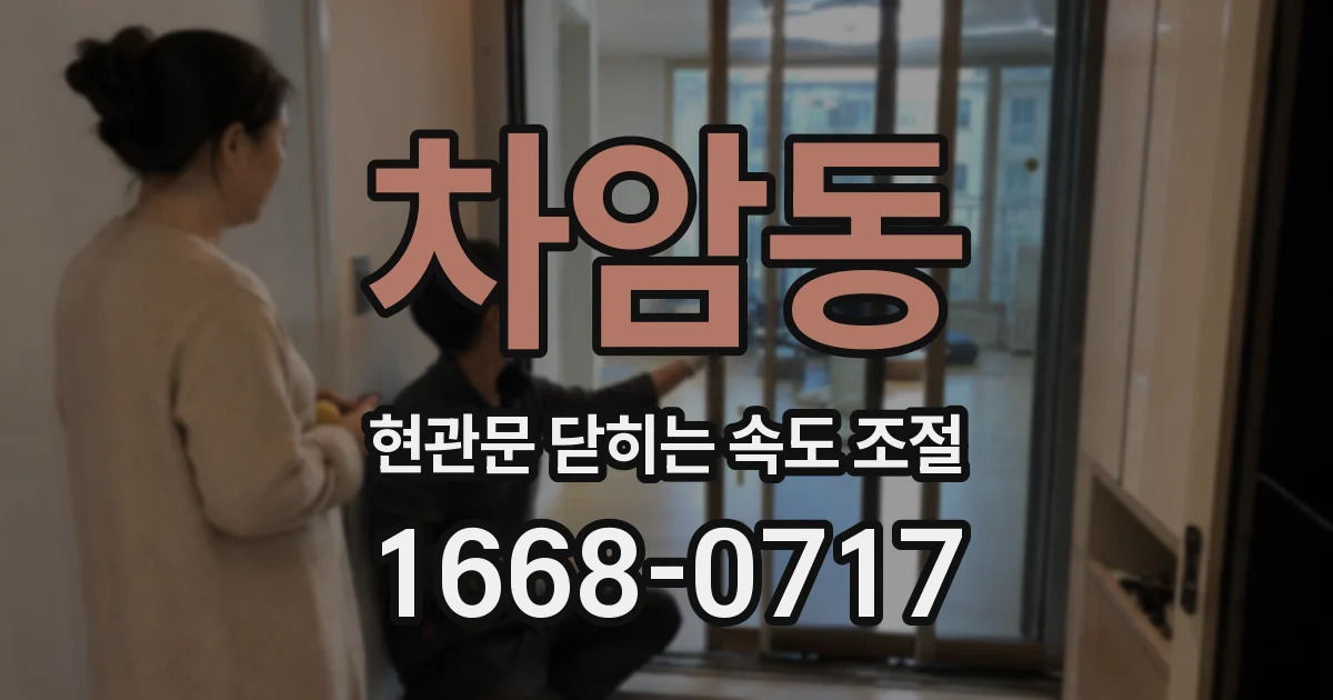 차암동 현관문 닫히는 속도 조절