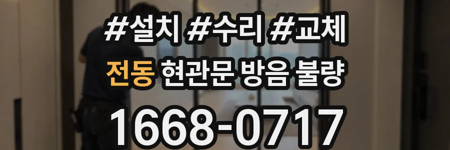 전동 현관문 방음 불량