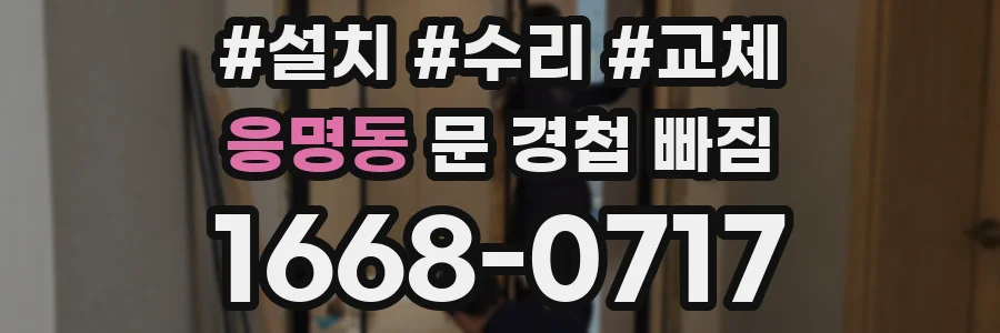 응명동 문 경첩 빠짐
