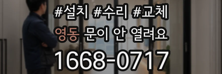 영동 문이 안 열려요