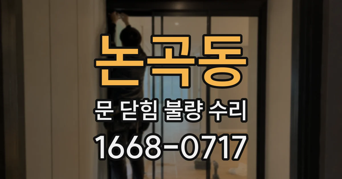 논곡동 문 닫힘 불량 수리
