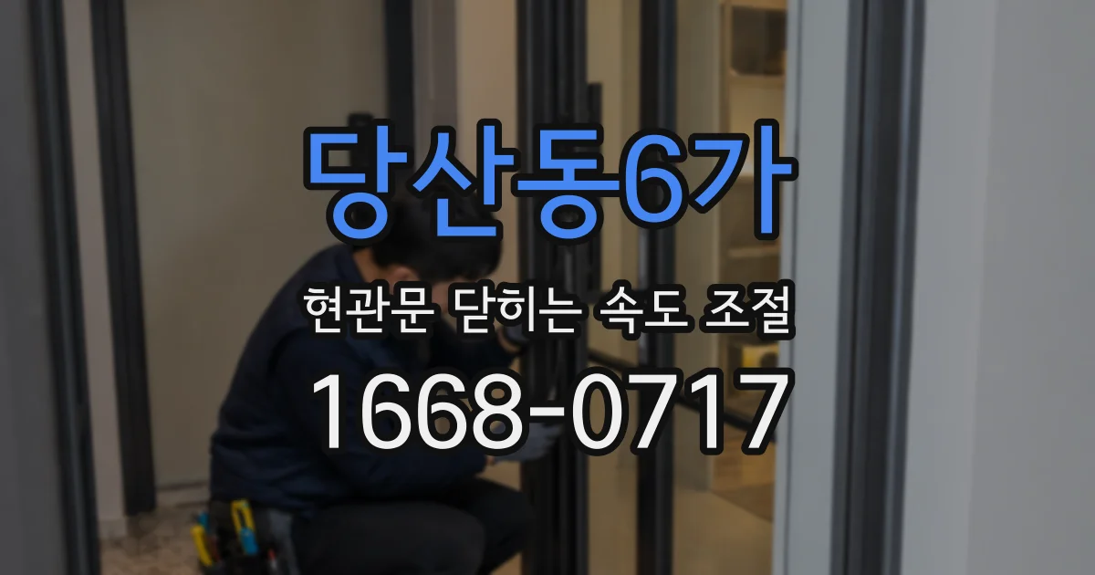 당산동6가 현관문 닫히는 속도 조절