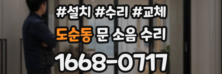 도순동 문 소음 수리