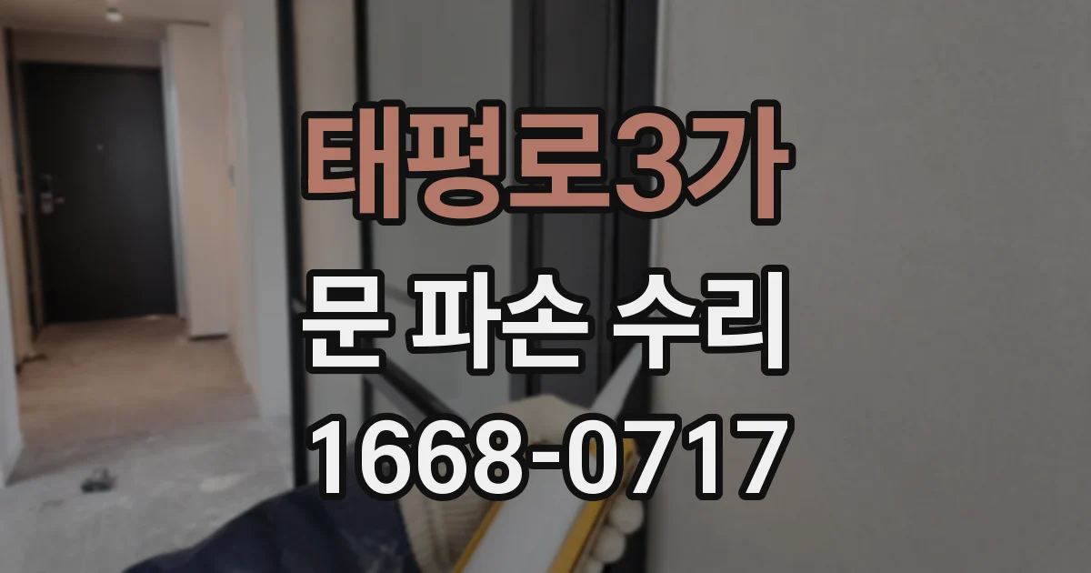 태평로3가 문 파손 수리