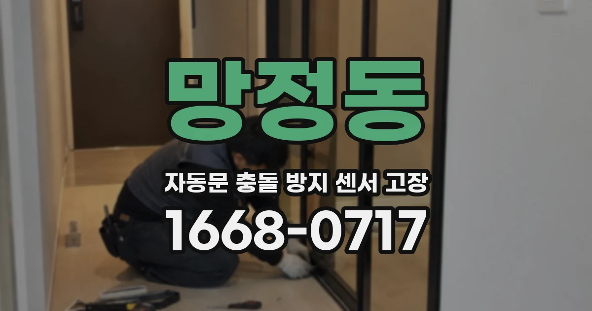 망정동 자동문 충돌 방지 센서 고장