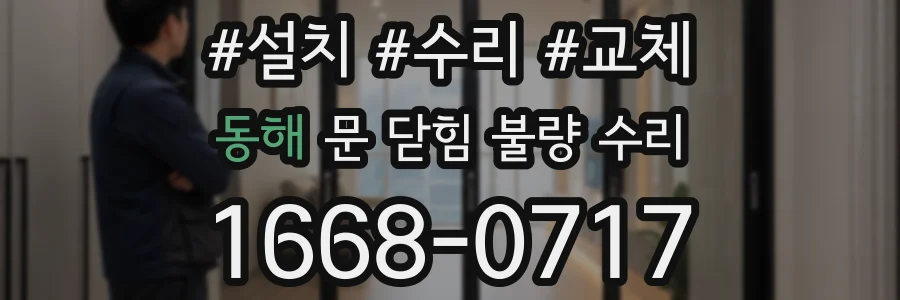 동해 문 닫힘 불량 수리