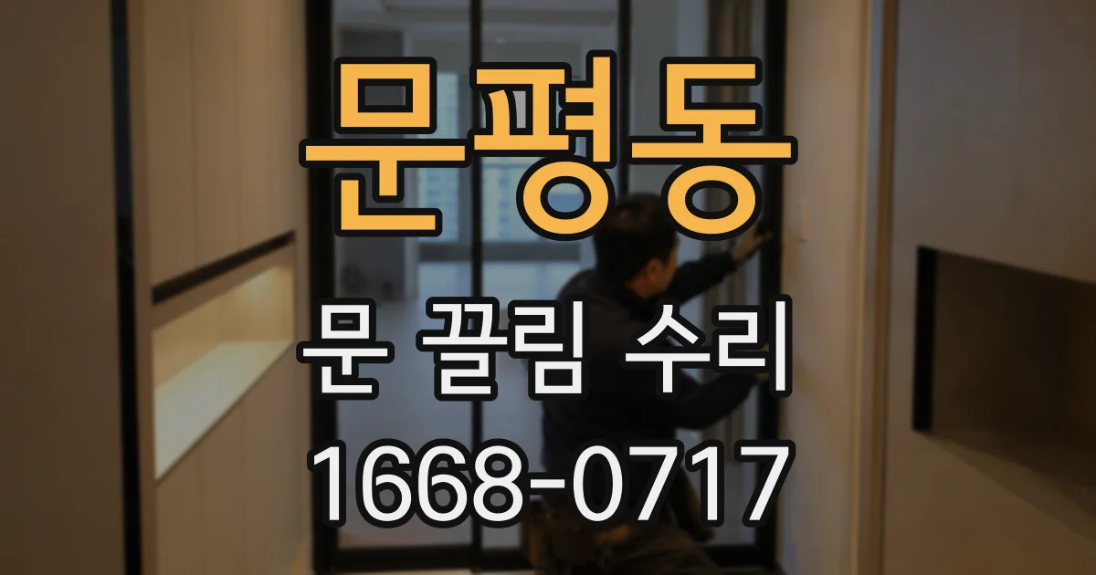 문평동 문 끌림 수리